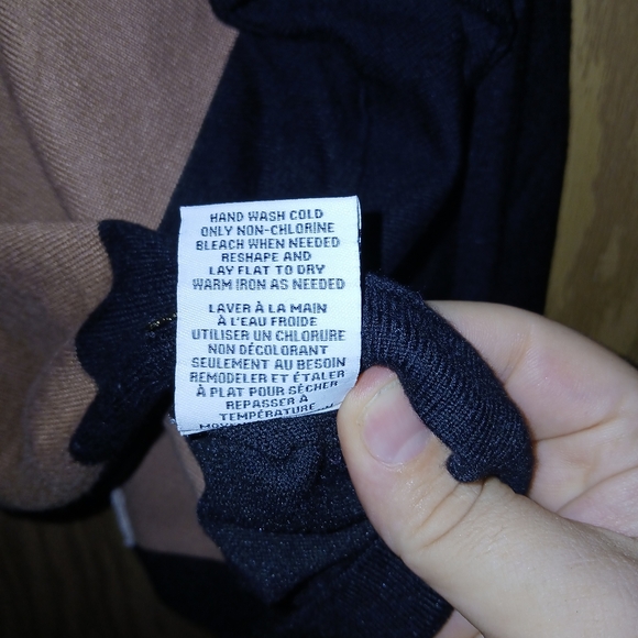 Magaschoni Sweatshirt Long Sleeve Womens Size XL Brown Tan & Black Golden Accent - Picture 5 of 13